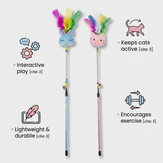 Cat Feather Wand – Interactive Toy