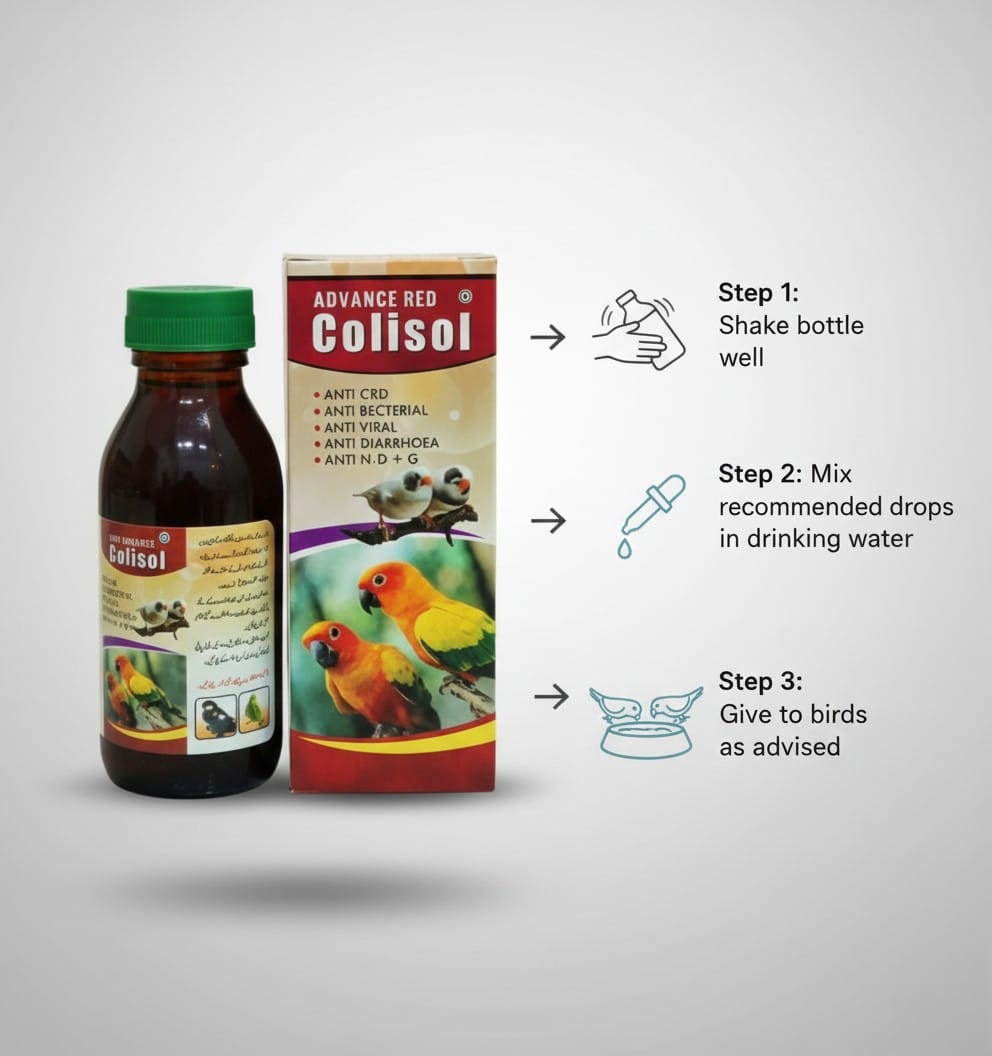 Advance Colisol Red – Multi-Purpose Bird Medicine (CRD, Viral, Diarrhea)