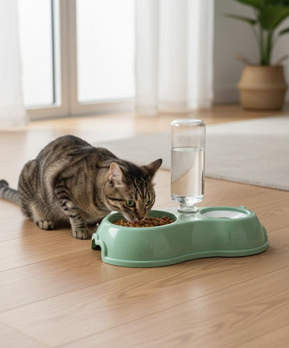 Automatic Feeding Bowl with Water Dispenser – 2-in-1 Pet Feeder
