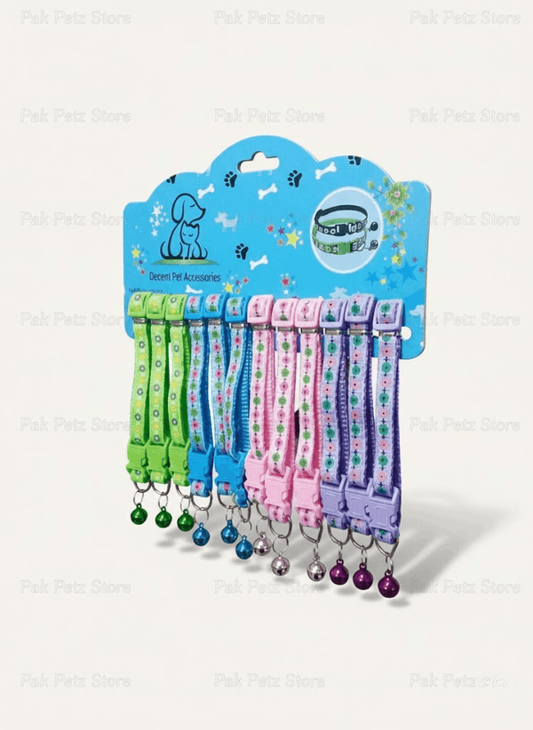 Pet Collar with Bell – Adjustable Safety Collar for Cats & Dogs