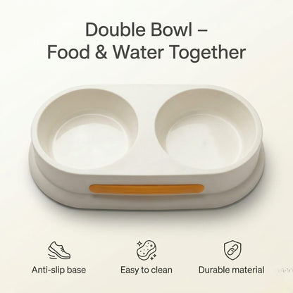 Minimalist Double-Sided Pet Bowl – 2-in-1 Premium Feeding Station