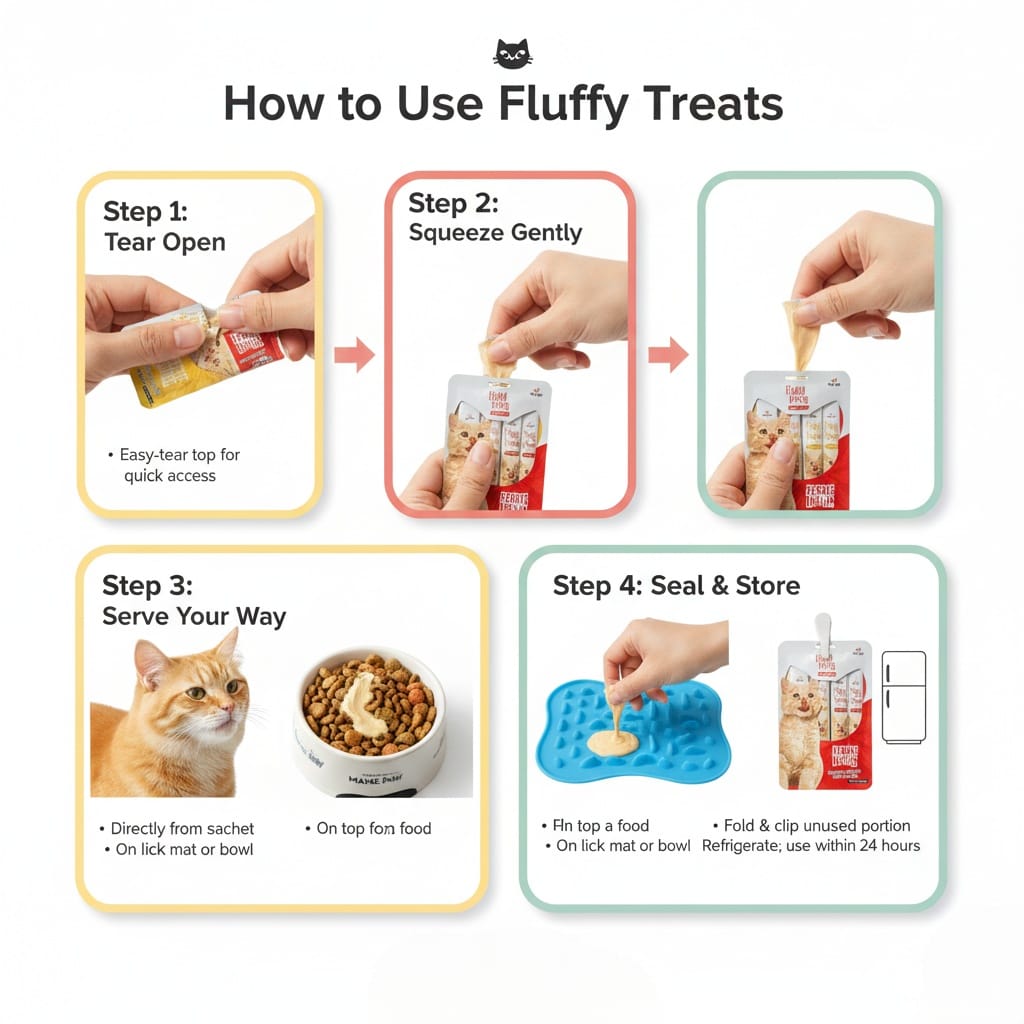 Fluffy Treat Stick – Premium Cat Treats (Chicken / Beef / Salmon)