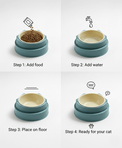 Premium Single Cat Bowl – Elevated Feeding Bowl for Cats