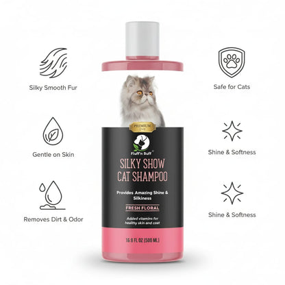 Silky Show Cat Shampoo – Gentle Formula for Shiny, Soft Coat
