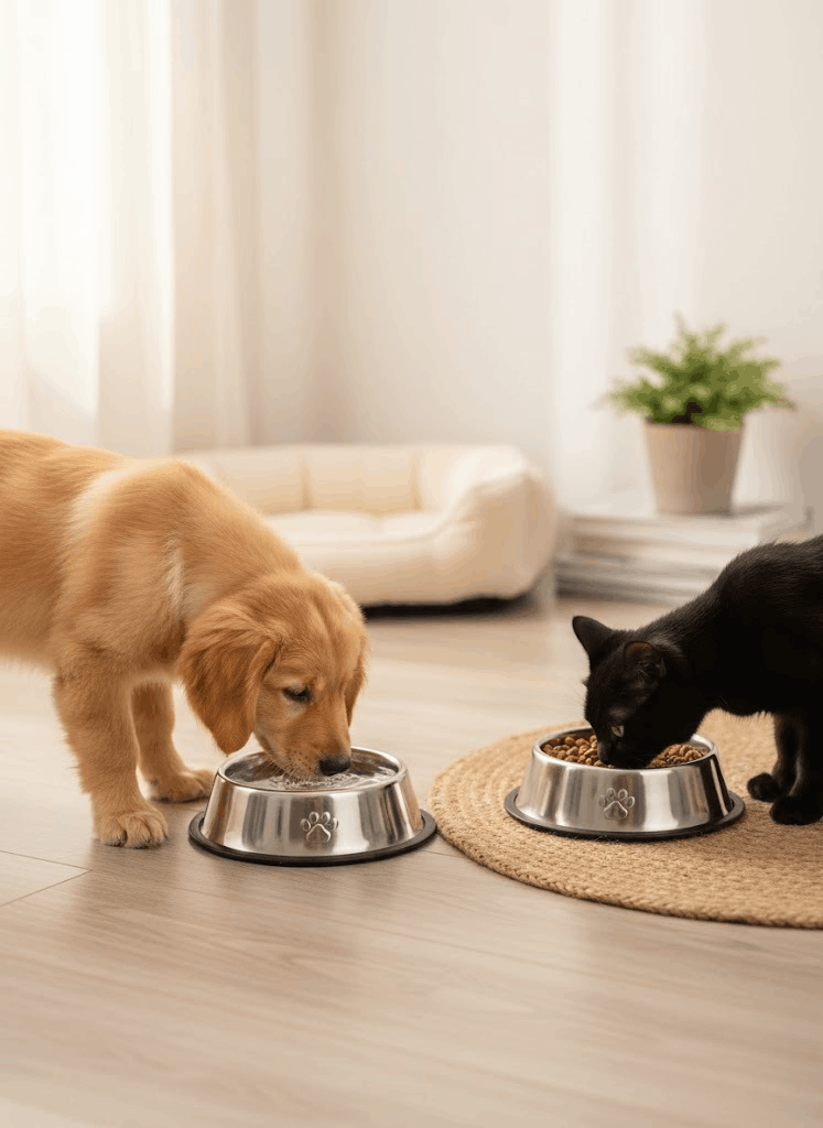Steel Cat & Dog Bowl – Medium Size Stainless Steel Feeding Bowl