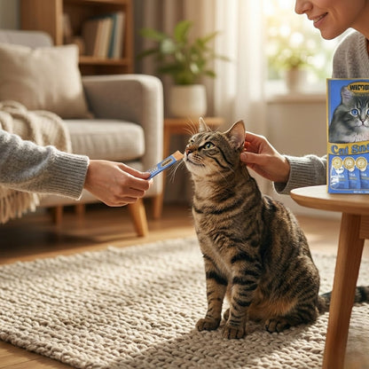 Wimow Cat Snacks – 100% Natural Treats for Kittens & Adult Cats (Chicken / Tuna / Salmon)