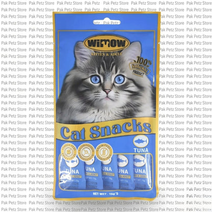 Wimow Cat Snacks – 100% Natural Treats for Kittens & Adult Cats (Chicken / Tuna / Salmon)