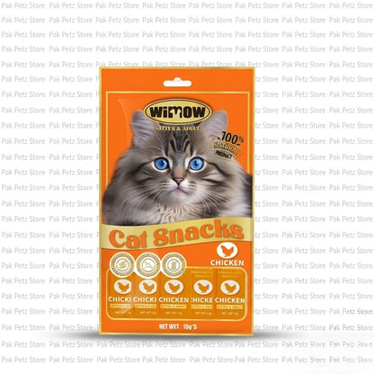 Wimow Cat Snacks – 100% Natural Treats for Kittens & Adult Cats (Chicken / Tuna / Salmon)
