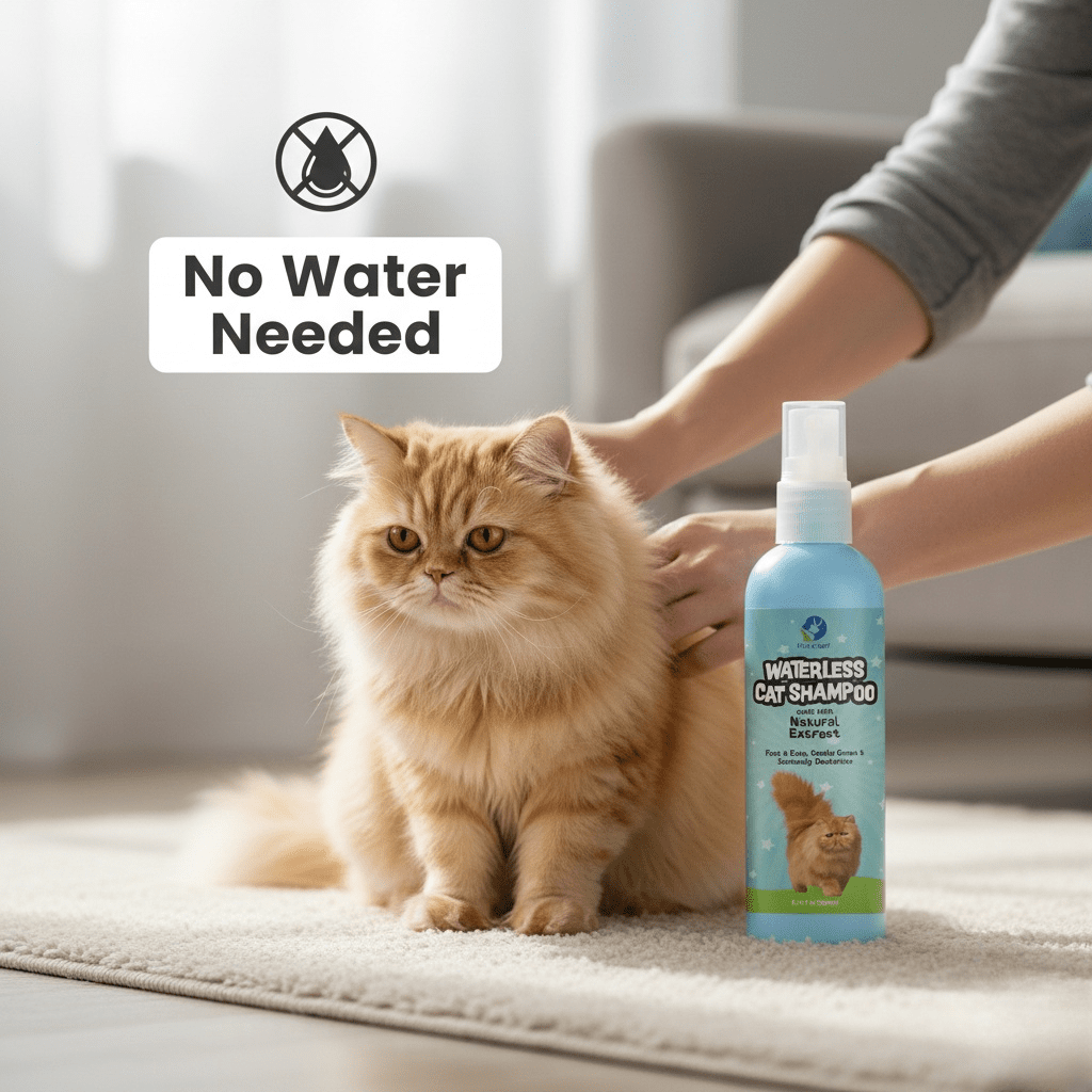 Cat Waterless Shampoo – No - Rinse Grooming Spray for Cats - Pak Petz StoreCat Waterless Shampoo – No - Rinse Grooming Spray for Cats