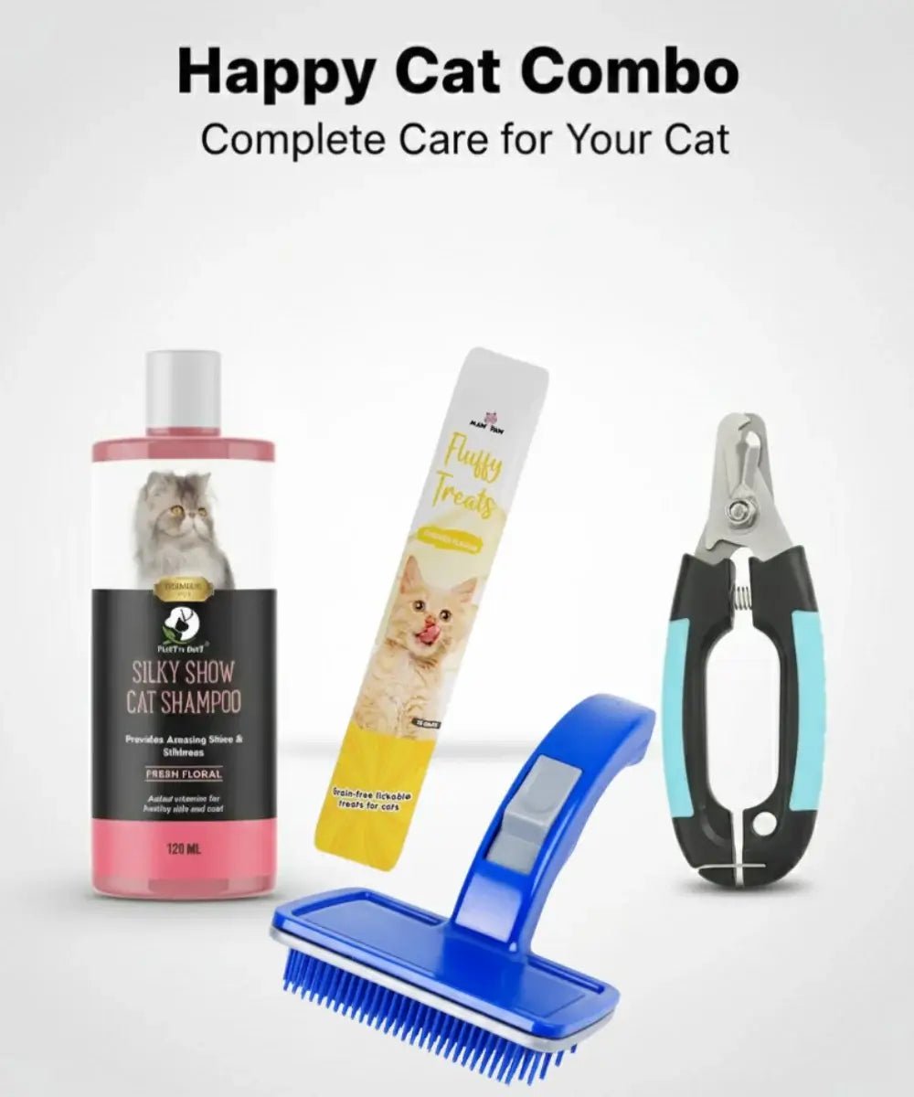 Happy Cat Combo – 4 - in - 1 Grooming Kit with Free Delivery - Pak Petz StoreHappy Cat Combo – 4 - in - 1 Grooming Kit with Free Delivery
