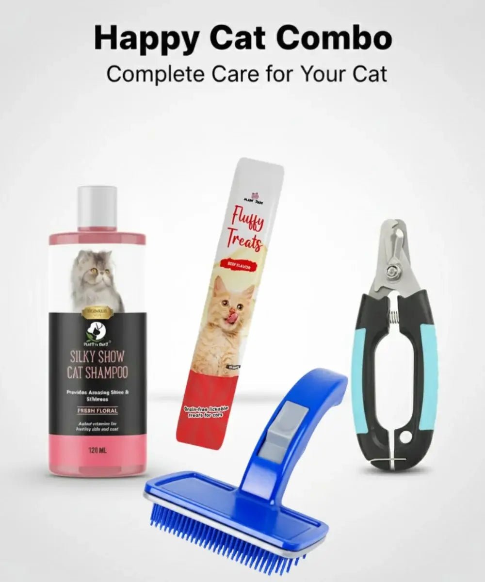 Happy Cat Combo – 4 - in - 1 Grooming Kit with Free Delivery - Pak Petz StoreHappy Cat Combo – 4 - in - 1 Grooming Kit with Free Delivery