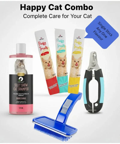 Happy Cat Combo – 4 - in - 1 Grooming Kit with Free Delivery - Pak Petz StoreHappy Cat Combo – 4 - in - 1 Grooming Kit with Free Delivery