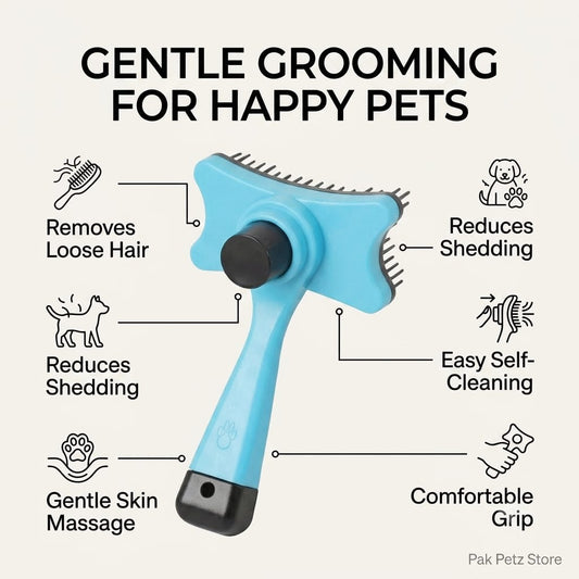 Self-Cleaning Pet Slicker Brush