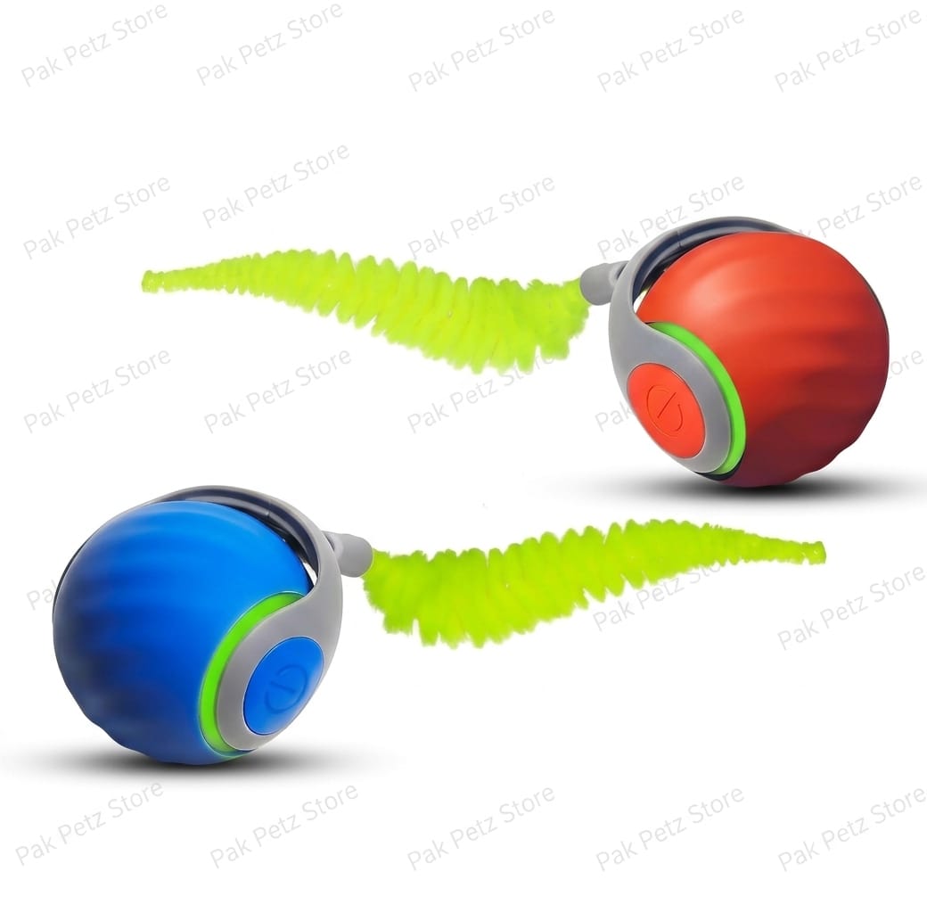 Intelligent Cat Teasing Ball with Short Tail – USB Rechargeable Interactive Toy