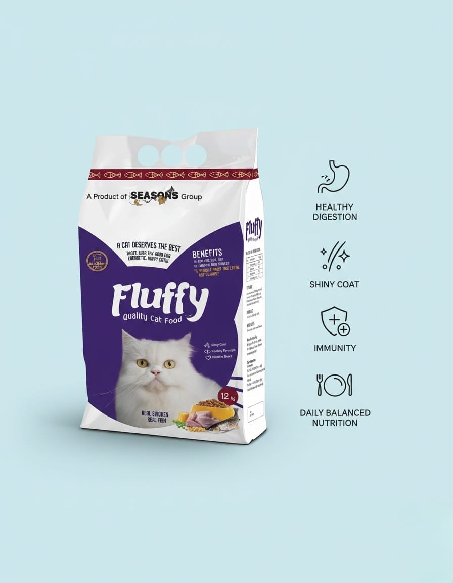 Fluffy Cat Food 1.2 Kg Benfits